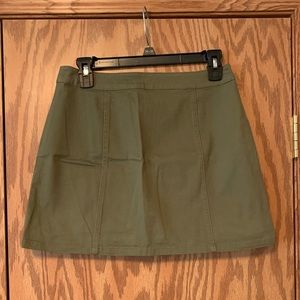 Olive Green Mini Skirt